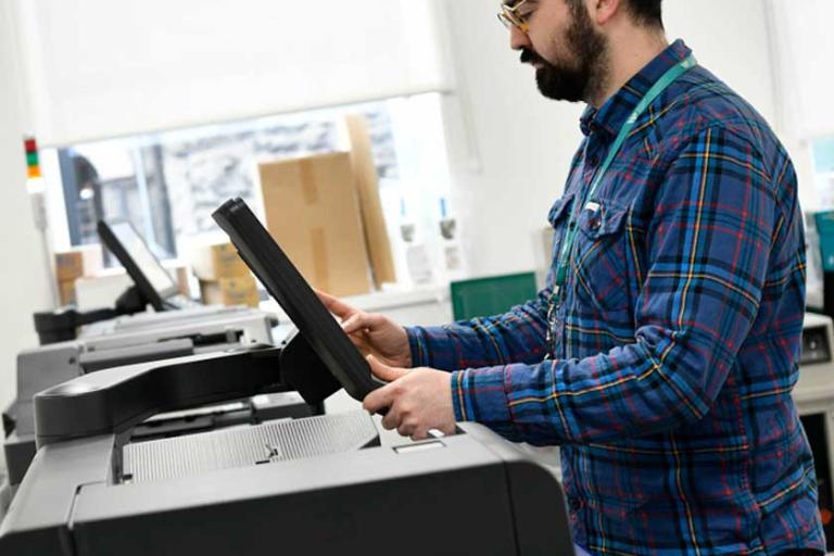 Man printing